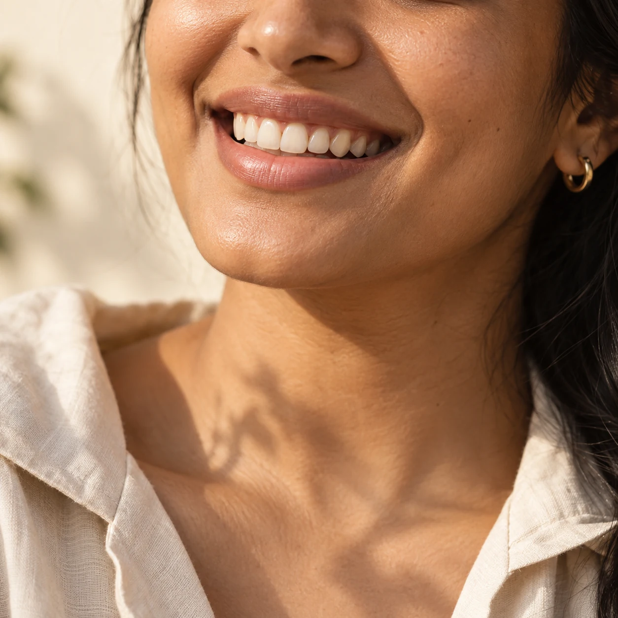 Illustrative close-up smile campaign photograph